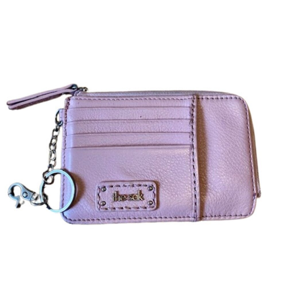 The Sak Iris Wallet Rosewood Leather Zip Around Keychain Minimalist